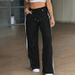 Sportieve High-Waist Broek met Wijde Pijpen