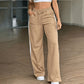 Sportieve High-Waist Broek met Wijde Pijpen