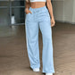 Sportieve High-Waist Broek met Wijde Pijpen