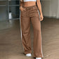 Sportieve High-Waist Broek met Wijde Pijpen