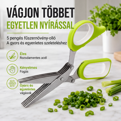 ✂️✨5 pengés rozsdamentes acél konyhai olló – gyors zöldségvágáshoz