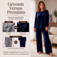 Tweedelige velours set met wijde broek voor dames