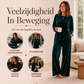 Tweedelige velours set met wijde broek voor dames