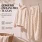 Pluchen Fleece Lounge Set met Capuchon en Reliëftextuur