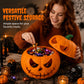 Halloween vörös szemű tök dekoráció