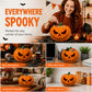 Halloween vörös szemű tök dekoráció