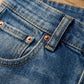 Vintage damesjeans met hoge taille en wijde pijpen