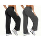 High-waist yogabroek met wijde pijpen voor dames
