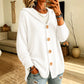 Gebreid Vest met Capuchon en Knoopsluiting