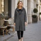 Lange Casual Jas met Capuchon en Ritssluiting