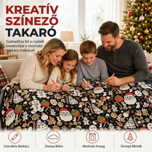 🎨✨ Családi DIY színezhető takaró minden korosztály számára: Közös alkotás és kreatív kikapcsolódás 🎁👨‍👩‍👧‍👦