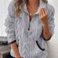 Zachte Fleece Trui met Kabelstructuur en Kwartrits