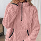 Zachte Fleece Trui met Kabelstructuur en Kwartrits