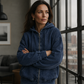 ✨ Nieuwe Favoriet 🧥 Dames Denim Jack met Capuchon & Rits – Relaxte Pasvorm voor Elke Dag 💙
