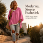 Oversized Gebreide Hoodie met Vintage Look