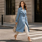 Klassieke Dubbelrijige Trenchcoat met Tailleceintuur