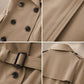 Klassieke Dubbelrijige Trenchcoat met Tailleceintuur