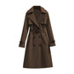 Klassieke Dubbelrijige Trenchcoat met Tailleceintuur