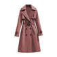 Klassieke Dubbelrijige Trenchcoat met Tailleceintuur