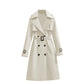 Klassieke Dubbelrijige Trenchcoat met Tailleceintuur