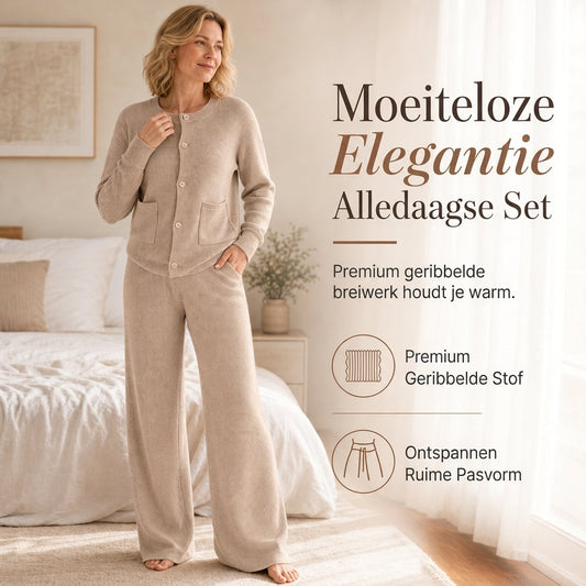 Elegante Geribde Lounge Set