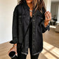 Oversized Denim Overhemd met Ruwe Zoom