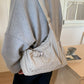 Zachte Geruite Schoudertas met Geplooid Design