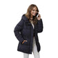 Gewatteerde Winterjas met Capuchon en Verstelbare Taille