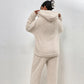 Zachte Teddy Lounge Set met Capuchon en Relaxte Broek