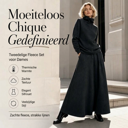 Tweedelige set met coltrui en extra wijde broek