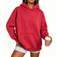 Vintage Acid-Wash Hoodie met Kangoeroezak en Relaxte Pasvorm