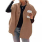 Zacht Teddy Gilet met Opstaande Kraag en Knoopsluiting