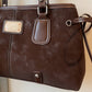 Vintage Schoudertas met Dubbele Handgrepen
