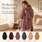 Pluchen Fleece Jas met Capuchon en Knoopsluiting