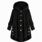 Pluchen Fleece Jas met Capuchon en Knoopsluiting