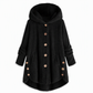 Pluchen Fleece Jas met Capuchon en Knoopsluiting
