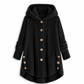 Pluchen Fleece Jas met Capuchon en Knoopsluiting