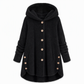 Pluchen Fleece Jas met Capuchon en Knoopsluiting