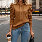 Elegante Hoodie met Pofmouwen