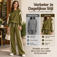 Casual 2-Delige Lounge Set met Contraststrepen en Wijde Pijpen