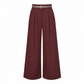 Elegante High-Waist Pantalon met Wijde Pijpen en Zijzakken