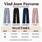 Elegante Broek met Wijde Pijpen en Geplooide Taille