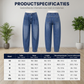 Casual Harem Jeans met Elastische Taille en Taps Toelopende Pijpen
