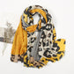 Elegante Sjaal met Luipaardprint en Franjes