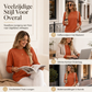 Zachte Wafelgebreide Top met Ronde Hals en Gebogen Zoom