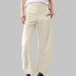 Comfortabele Broek met Gebogen Pijpen, Elastische Taille en Zakken