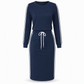 2-Delige Casual Set met Sweatshirt en Midi Rok met Zijstrepen
