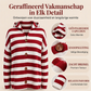 Gestreepte Gebreide Cardigan met Capuchon en Knoopsluiting