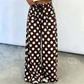 Wijde Broek met Polkadotprint, Trekkoord en Zakken