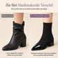 Elegante Stretch-Suède Enkellaarzen met Puntneus en Blokhak